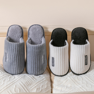 Nuove scarpe da <span class=keywords><strong>donna</strong></span> autunno e inverno popolari per la casa, antiscivolo con suola spessa <span class=keywords><strong>pantofole</strong></span> <span class=keywords><strong>di</strong></span> cotone per interni ed esterni - Product Image 2
