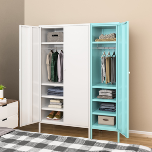 <span class=keywords><strong>Garde</strong></span>-robe Moderne armoire de la Chambre principale simple porte <span class=keywords><strong>en</strong></span> Acier Chambre armoire de rangement armoire - Product Image 1