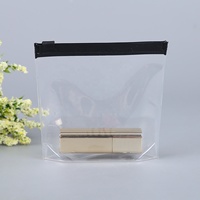 Bolsa con cremallera de joyería de moda con logotipo personalizado de alta calidad, pequeña bolsa de embalaje con cierre de cremallera transparente de PVC