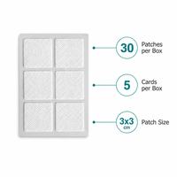 Patchs articulaires 30 unités – Patchs transdermiques bien-être 3x3cm – Patchs discrets et portables pour la vente en gros