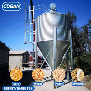 Silo de Alimentación para Pollos y Ganado de 3t, 5t, 10t, 20t, Silo de Alimentación de Acero Personalizado de Pequeño Volumen para Granjas Avícolas - Product Image 1