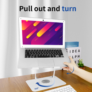 Soporte Ajustable para Laptop, Soporte para Computadora con Base Giratoria de 360 Grados, Elevador Ergonómico para Laptop para Escritorio - Product Image 4