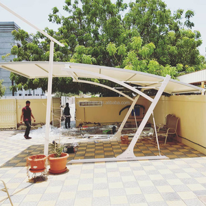 <span class=keywords><strong>Garage</strong></span> de cadre en aluminium imperméable d'auvent de carport moderne Offre Spéciale pour l'installation extérieure en métal de stationnement de voiture - Product Image 3