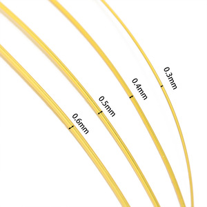 18K Gold Plated <b>Copper</b> Wire Round 0.6mm For <b>Bracelet</b> Making Non Oxidizing High Color Retention Shaping Wire - Product Image 2
