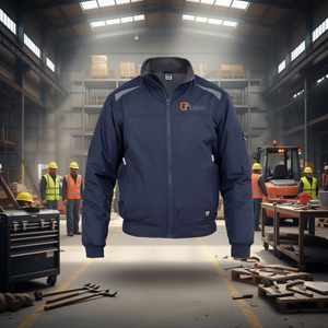 Ttake <b>Grey</b> L Regular Fit <b>Waterproof</b> Bomber <b>Jacket</b> Workwear Factory Safety Apparel - Product Image 3