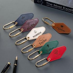 <b>Custom</b> Personalized Leather <b>Keychain</b> Hotel Motel Keyring Promotional Carabiner & <b>Keychain</b> - Product Image 4