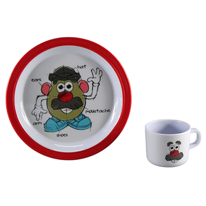 Assiette à dîner pour enfants assiette d'alimentation de sécurité pour bébé <span class=keywords><strong>vaisselle</strong></span> incassable en mélamine <span class=keywords><strong>vaisselle</strong></span> pour enfants - Product Image 6