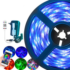 Thay Đổi Màu Sắc Led Strip Kit 5050 RGB Strip + 12V 5A Power Adapter LED Điều Khiển - Product Image 1