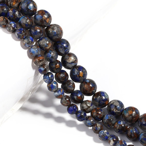 Pierre de Pierre perles rondes en vrac bijoux à bricoler soi-même accessoires Bracelet perles Lapis Lazuli perles rondes - Product Image 1