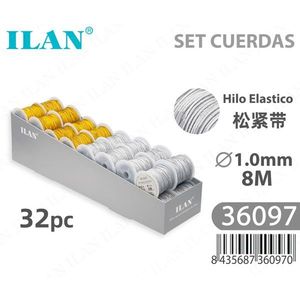 Set di 32 Fili Elastici Ilan 1.0 mm x 8 m per Cucito e Artigianato - Product Image 3