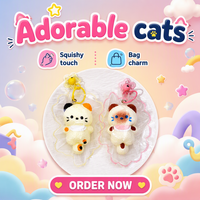 Mini jouet anti-stress en silicone de qualité alimentaire, série animaux chatons mignons, à récupération lente, pour tous les âges