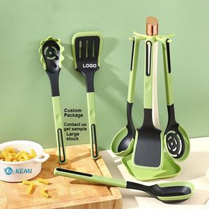 Accesorios de Cocina Kaimi, Utensilios de Cocina de Silicona Resistentes al Calor, de Grado Alimenticio, Juego de Espumadera y Espátula Antiadherentes para Sopa - Product Image 1