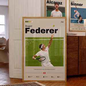 SQ Roger Federer <span class=keywords><strong>affiche</strong></span> <span class=keywords><strong>Tennis</strong></span> Sport toile impression décor à la maison <span class=keywords><strong>Tennis</strong></span> étoile mur Art peinture - Product Image 3