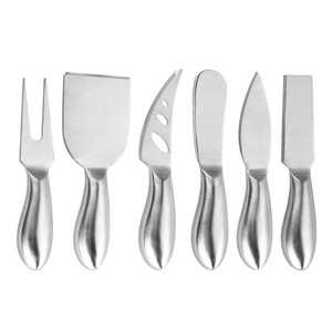 Fourchette à fromage trancheuse fromage épandeur couteau coupe outil Collection grand cadeau Premium 6 pièces en acier inoxydable noir couteaux à fromage - Product Image 5