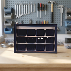 Elegant S199a Velvet Open Tray Stackable 6x9 <b>Ring</b> Earring Pendant Jewelry Organizer 12 Grids Counter Showcase Display <b>Plate</b> - Product Image 2