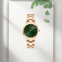 Montre unisexe élégante en acier inoxydable avec bracelet en cristal et mouvement à quartz, modèle original /DW/, best-seller, 00100328 00100334 00100336, design simple
