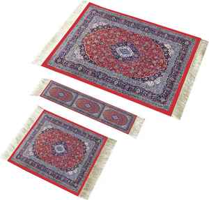 Hermoso Juego de Alfombrilla de Ratón y Posavasos con Diseño de Alfombra Persa, Alfombrilla de Ratón Tipo Alfombra, Marcapáginas Tejido, Regalo para Mamá, Regalo para Esposa, Set de Regalo - Product Image 5