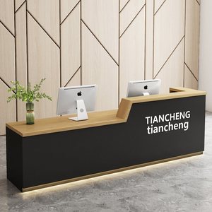 Mostrador de recepción de empresa sencillo y moderno, gimnasio, instituto de entrenamiento de baile, mostrador de caja de estudio - Product Image 1