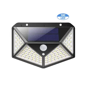 Luz Solar LED inalámbrica para exteriores, Sensor de movimiento impermeable para jardín, 100 LED