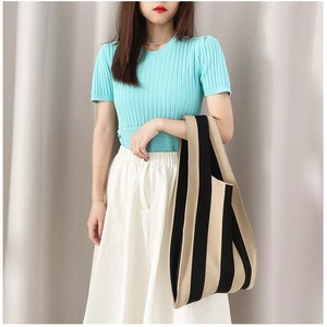Shopper – sac fourre-tout tricoté pour le shopping, sac à bandoulière mignon, petit sac à main pour filles, nouvelle collection <span class=keywords><strong>2022</strong></span> - Product Image 6