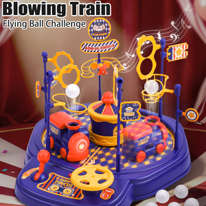 Juego de mesa interactivo educativo con sonido y luz, con temática de circo, de trenes sopladores y bolas voladoras, tipo slot - Product Image 6