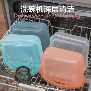Custom Reusable Silicone <b>Bag</b> BPA Free Wholesale Silicone Storage Pouch 100% Food Grade Silicone Storage <b>Bag</b> for Packing Food - Product Image 3