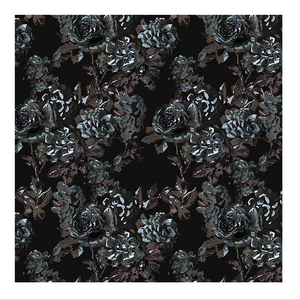 Hot <span class=keywords><strong>Polyester</strong></span> <span class=keywords><strong>Crepe</strong></span> Voan Mềm Savor Của Pan Đen Rose Cây Xanh Thiết Kế Cho Phụ Nữ Vải - Product Image 2