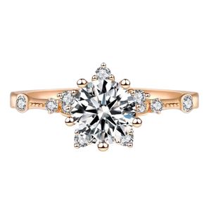<b>Custom</b> High Quality 10k 14k 18k Silver/Gold Plated Vvs Moissanite Brilliant Cut Solitaire Certified GRA Wedding Engagement <b>Rings</b> - Product Image 1