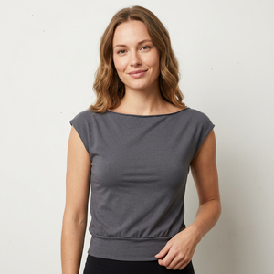 Evergreen High Quality Bamboo Spandex Cotton Knitted Asymmetrical Top Unisex Casual Trendy Fashion Appliques Patches Hole - Product Image 5