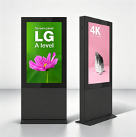 Layar Digital Signage Totem Tahan Air 55 Inch untuk Iklan Kios, Dilengkapi Perangkat Lunak Manajemen Jarak Jauh