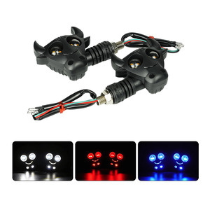 ไฟเลี้ยวรถจักรยานยนต์แบบคู่สีอำพัน/แดง LED พร้อมไฟบอกสถานะมอเตอร์ไซค์12V แบบกะพริบต่อเนื่อง - Product Image 2