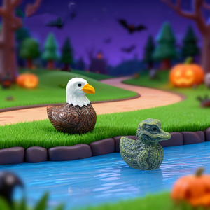 Miniatures d'animaux en résine (Aigle, Crocodile, Canard) pour l'aménagement de jardins, d'aquariums et de pots de fleurs, ou comme ornements DIY - Product Image 4