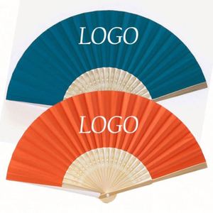Abanico Plegable de Papel Blanco de 21 cm con Logotipo Personalizado, Abanico de Bambú Tallado a Mano, Decoración con Estampado de Arte Folclórico para Bodas y Fiestas, Modelo de Regalo Empresarial - Product Image 4
