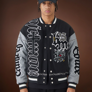 Blouson Bomber Classique Homme en Laine Hiver Léger Respirant Col Mandarin Haute Qualité Style Urbain - Product Image 1