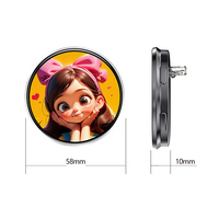 M3 Anime Smart Badge, Pin Electrónico Recargable con Pantalla Táctil de 1.95 Pulgadas para Cosplay y Colecciones de Fans, Carrusel de Imágenes Dinámicas