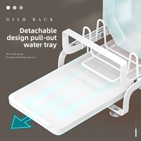 Égouttoir à vaisselle de cuisine en fer, extensible, pour dropshipping, organisateur de rangement pour armoire étroite, moderne, minimaliste, durable