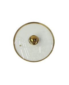 Chất Lượng Cao G Loại Vàng Rim Tempered Glass Có Nắp Đậy Bìa Chảo Nắp Với Núm Thép Không Gỉ Cho Nấu Ăn Nồi - Product Image 2