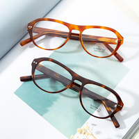 Nouvelles montures de lunettes rondes en acétate au design classique pour visage en diamant, lunettes de lecture optiques pour hommes et femmes