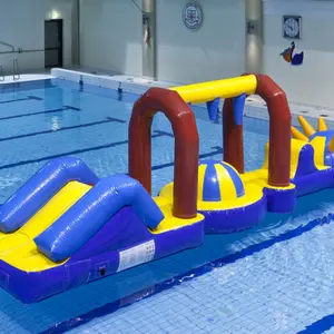 室内室外玩游泳跳跃漂浮充气水上公园儿童障碍课程游戏