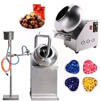 Machine de dragage et de polissage automatique commerciale de petite taille pour l'industrie alimentaire, pour le chocolat, les amandes, les noix et le sucre