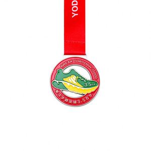 Médaille lumineuse en alliage de zinc avec spinner, conception OEM/ODM gratuite, vente en gros pour le taekwondo et la marche - Product Image 1