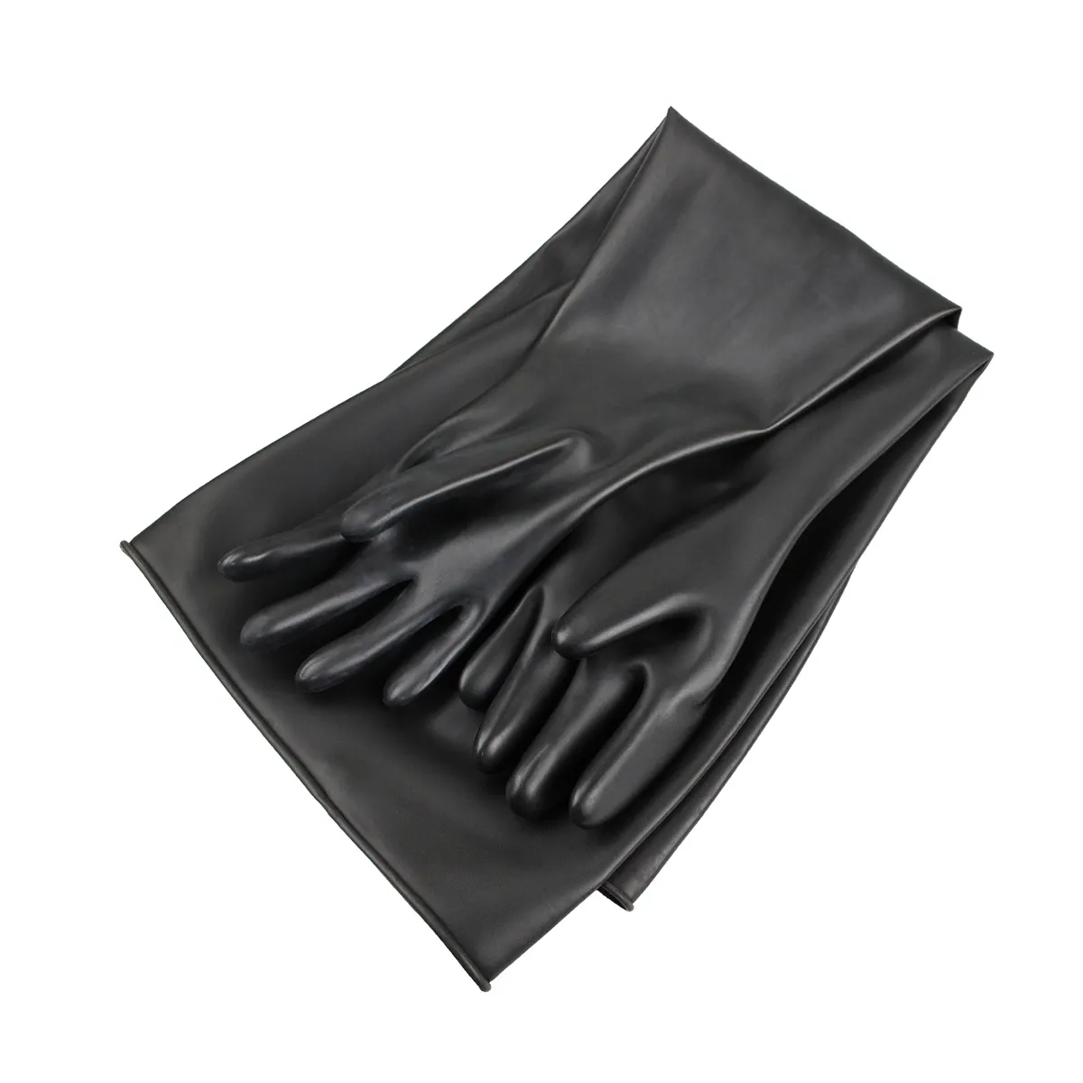 Großhandel neues Design schwarze Latex-Industriehandschuhe Einweg-Latex-Handschuhe Pulverfrei
