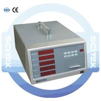 El analizador digital de escape de automóvil SCITEK mide las concentraciones de gas de oxígeno HC CO con un rango de temperatura de-5 ~ 50C