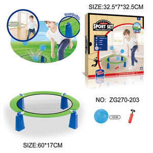 Disque Volant Extérieur en Plastique 2-en-1 et <span class=keywords><strong>Trampoline</strong></span> Gonflable sur le Thème du Sport, Jouet de Saut Amusant - Product Image 3