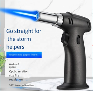 Venta al por mayor de alta calidad de cocina artesanal <span class=keywords><strong>Mini</strong></span> <span class=keywords><strong>soplete</strong></span> encendedor para con antorcha recargable Camping estilo americano a prueba de viento - Product Image 6