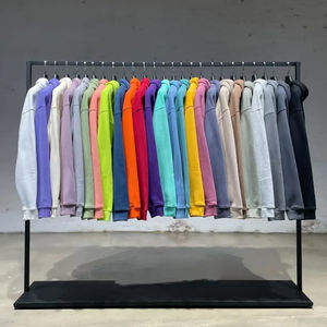 High Quality Heavyweight Cotton French Terry Oversized Blank Hoodie Men Puff Printing Knitted Hooded <b>Personalized</b> LOGO For Men - Product Image 1