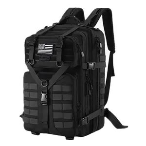 50L बड़े क्षमता बहुक्रिया बैग उच्च ड्यूटी लड़ाकू बैग सामरिक छलावरण निविड़ अंधकार अस्तित्व बैग
