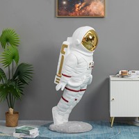 Support intérieur grandeur nature astronaute décoration maison Sculpture panthère résine artisanat grande statue