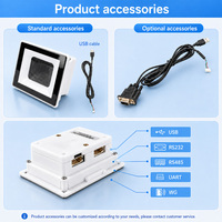 Módulo Escáner de Códigos QR 2D, Lector de Códigos de Barras Integrado, Motor CMOS con Interfaz USB TTL para Kioscos y Máquinas Expendedoras