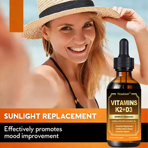 Rosebest Integratore Liquido di Vitamina D3 K2 10000 UI MK7 con Olio di Cocco, Formula Personalizzata a Rapido Assorbimento - Product Image 2